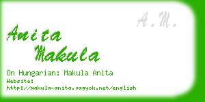 anita makula business card